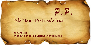 Péter Polixéna névjegykártya